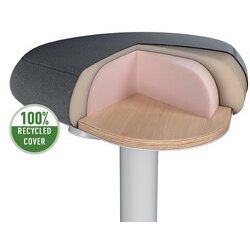 Tabouret 'debout' Ergo actif assise confort,gris foncé