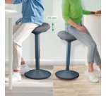 Tabouret assis-debout Ergo Active, assise confort,gris