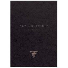 Flying spirit, skizzenheft 19x25 cm, geleimt, 60 blatt 90g - schwarz