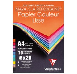 Bloc de papier couleur MAYA, A4, 20 feuilles