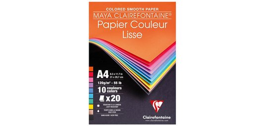 Bloc de papier couleur MAYA, A4, 20 feuilles