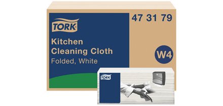 TORK Chiffon de nettoyage pour cuisine, 415 x 355 mm, blanc