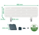 Panneau organiseur de bureau, grand, blanc