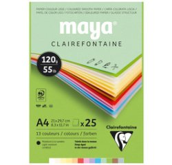 Bloc de papier couleur MAYA, A4, 270 g/m2