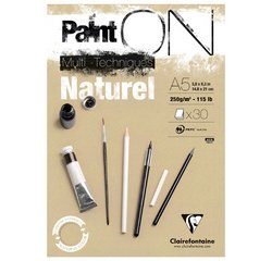 Bloc de papier à dessin Paint'ON Naturel, A4
