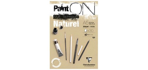 Bloc de papier à dessin Paint'ON Naturel, A4