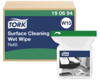 TORK Chiffon humide de nettoyage de surfaces, recharge