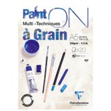 Clairefontaine paint'on glued pads with grain a3 20 sheets 250g