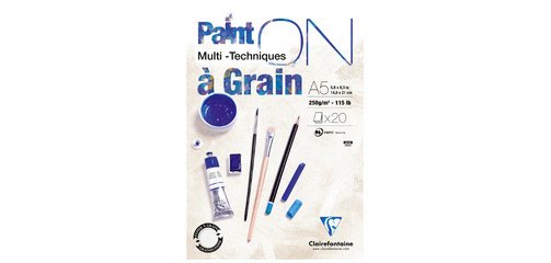 Paint'ON à grain bloc collé 20F A3 250g