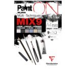 PaintON Mix 9 bloc collé 27F A4 250g assorti 9x3F