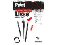 Blok tekenpapier Paint'ON glad, A3-formaat, wit