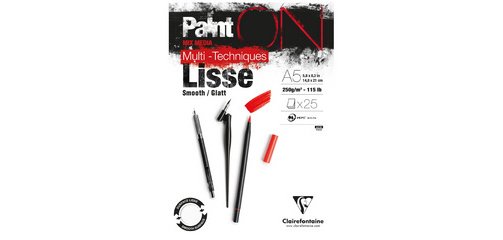 PaintON Lisse bloc collé 25F A5 250g