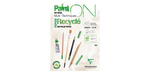 PaintON Recyclé bloc collé 30F A4 250g
