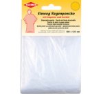 Poncho de pluie jetable, avec capuche, transparent