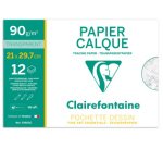Papier Calque pochette 20F 24x32cm 70/75g
