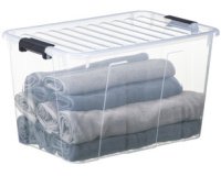 Boîte de rangement HOME BOX, 52 l, transparent