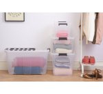 Boîte de rangement HOME BOX, 52 l, transparent