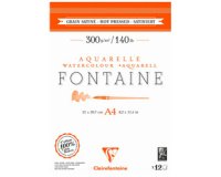 Bloc de papier aquarelle FONTAINE, satiné, A4