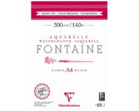 Bloc de papier aquarelle FONTAINE, fin, A4