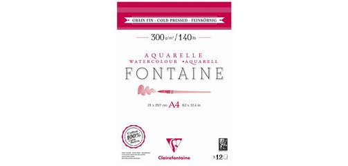 Fontaine bloc collé 2 côtés 12F A3 300g grain fin