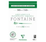 Fontaine bloc collé 2 côtés 12F A4 300g grain torchon