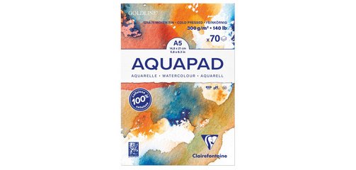 Goldline Aquapad bloc collé 70F A5 300g