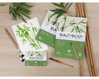 Bamboo, 1-seitig geleimter block mit 20 blatt bambuspapier, a5, 250g