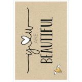 Carte de voeux Bee yourself 'Petit coeur'