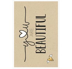 Carte de voeux Bee yourself 'Petit coeur'