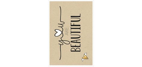 Carte de voeux Bee yourself 'Petit coeur'