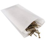 Sachet à soufflet, 160 x 60 x 280 mm, blanc