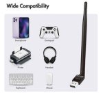 Adaptateur USB-Bluetooth 5.3 avec antenne, noir