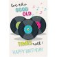 Carte d'anniversaire Round 'Disques vinyles'