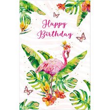 Carte d'anniversaire Wish and Bloom 'Flamant rose'