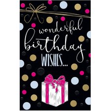 Carte d'anniversaire Goldelicious 'Pois'