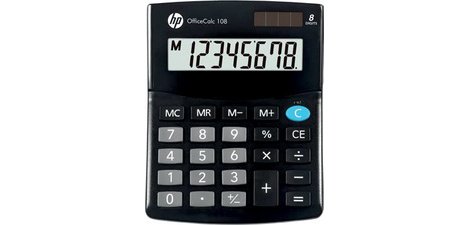 hp Calculatrice de bureau 'OfficeCalc 108', noir