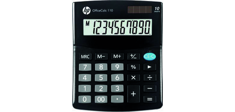 hp Calculatrice de bureau 'OfficeCalc 110', noir