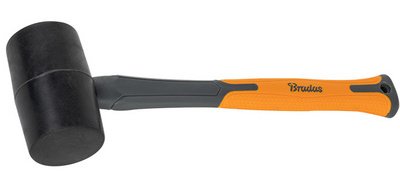 Rubber mallet, 450 g, anthracite/orange