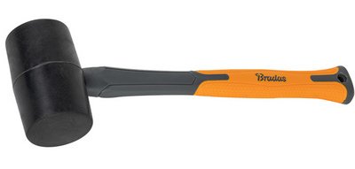 Maillet en caoutchouc, 450 g, anthracite/orange