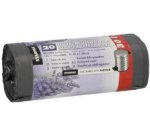 Sac poubelle parfumé, LDPE, 30 litres, gris