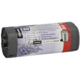 Sac poubelle parfumé, LDPE, 30 litres, gris
