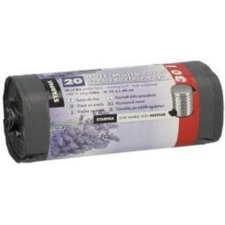 Sac poubelle parfumé, LDPE, 30 litres, gris