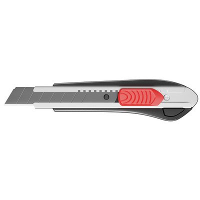 Cutter HP-101.18, lame: 18 mm, noir-argent