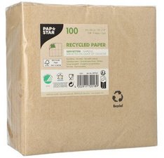 Serviette, 330 x 330 mm, 3 couches, naturel