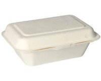 Doos voor snacks suikerriet'pure', wit