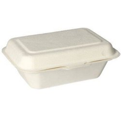Boîte à encas en canne à sucre 'pure', blanc