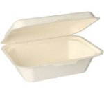 Boîte à encas en canne à sucre 'pure', blanc