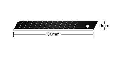 Wechselklinge, Breite: 9 mm, 60 Grad, schwarz