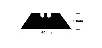 Lame de rechange, largeur: 19 mm, 60 degrés, noir