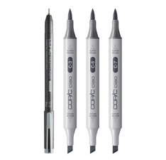 Marqueur ciao, kit 3+1 SHADE 'Dark Cool Gray'